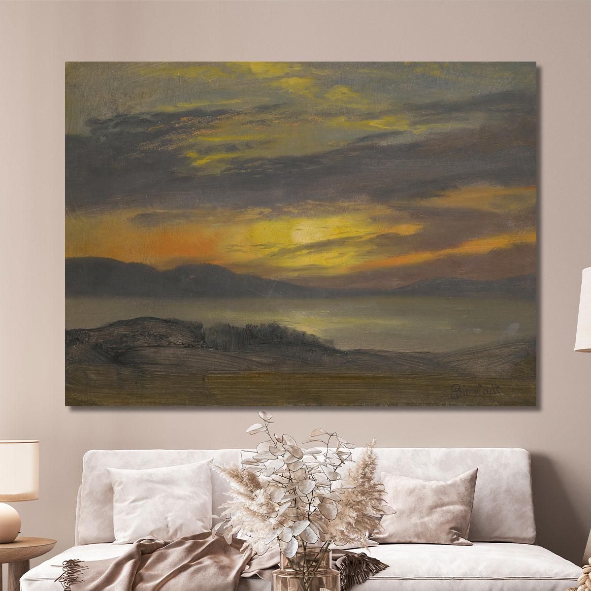 Sunset Albert Bierstadt abr104 canvas print 