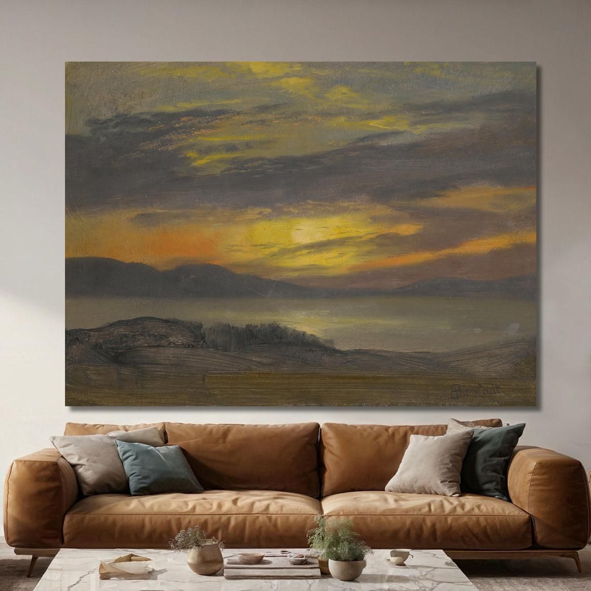 Sunset Albert Bierstadt abr104 canvas print 