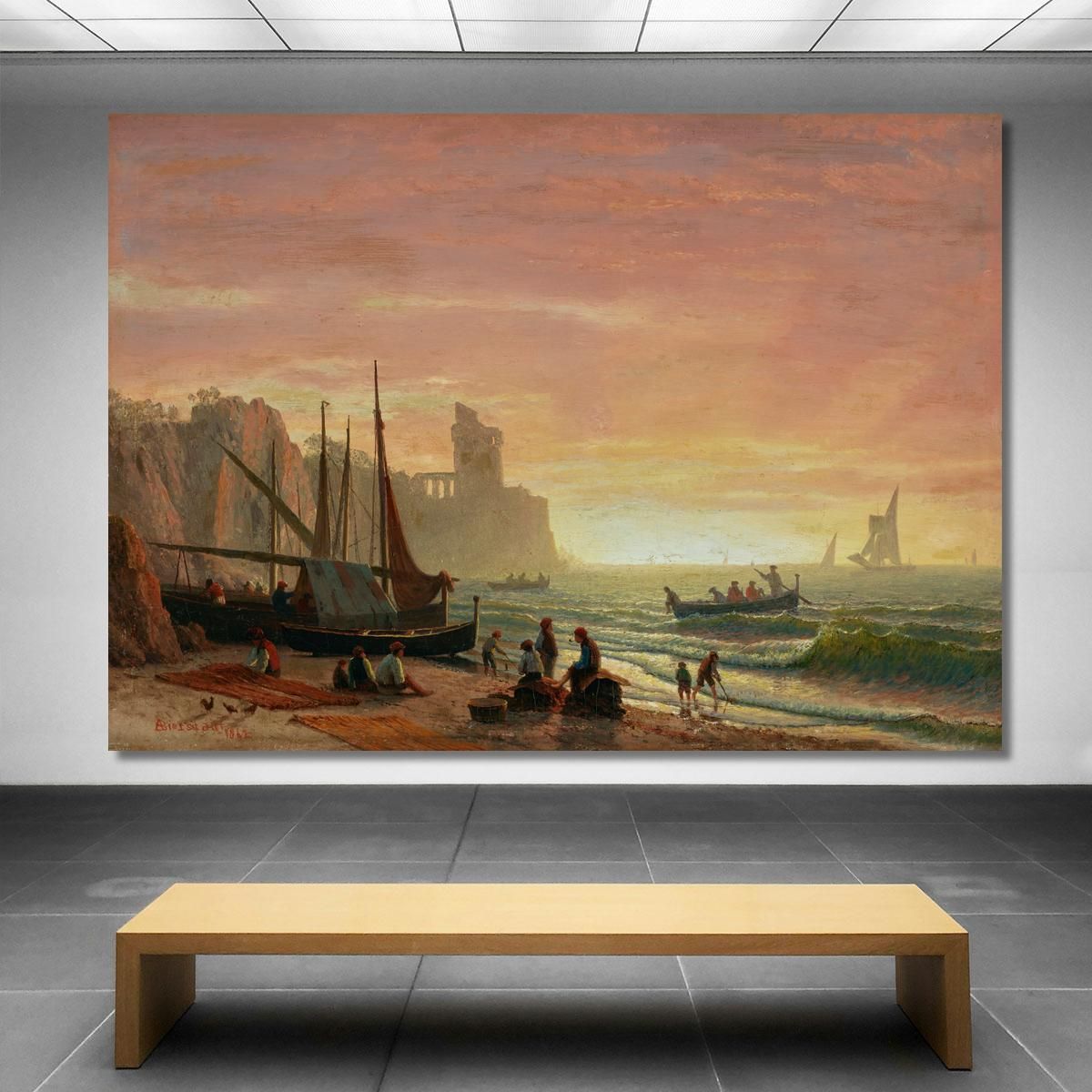 The Fishing Fleet Albert Bierstadt abr106 canvas print 