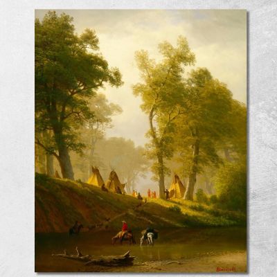 The Wolf River Kansas Albert Bierstadt abr114 canvas print 