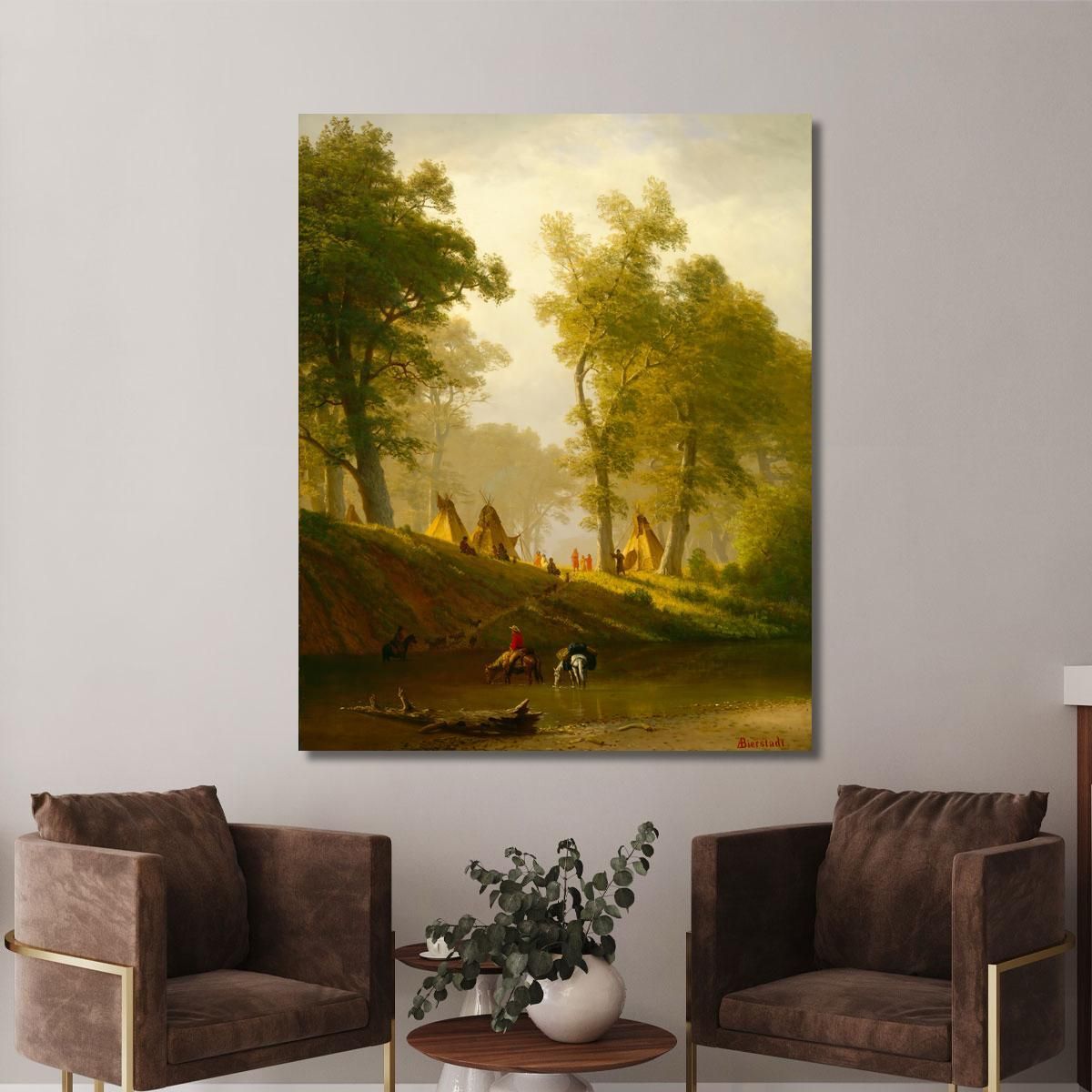 The Wolf River Kansas Albert Bierstadt abr114 canvas print 