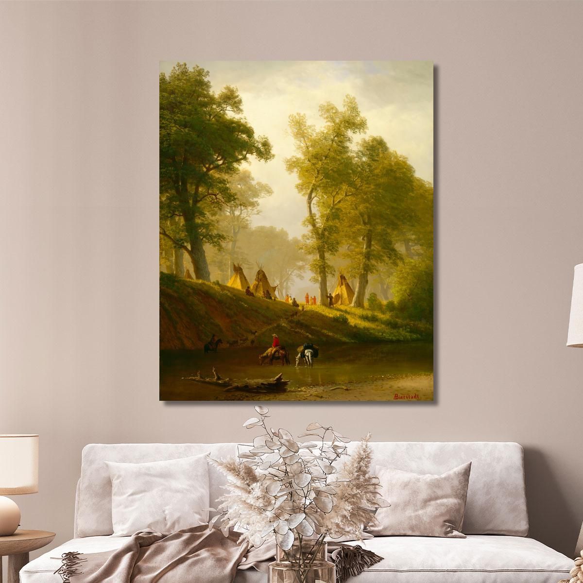 The Wolf River Kansas Albert Bierstadt abr114 canvas print 