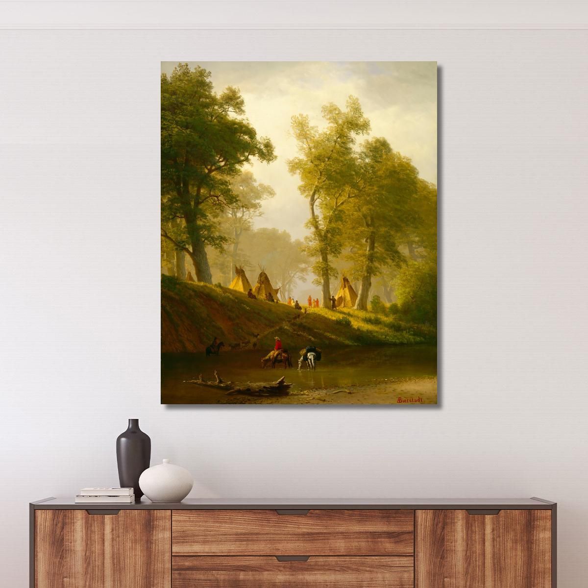 The Wolf River Kansas Albert Bierstadt abr114 canvas print 