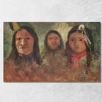 Three Indians Albert Bierstadt abr115 canvas print 