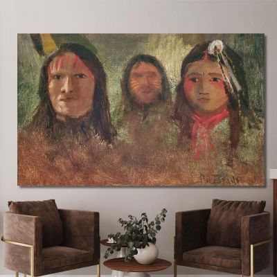 Three Indians Albert Bierstadt abr115 canvas print 