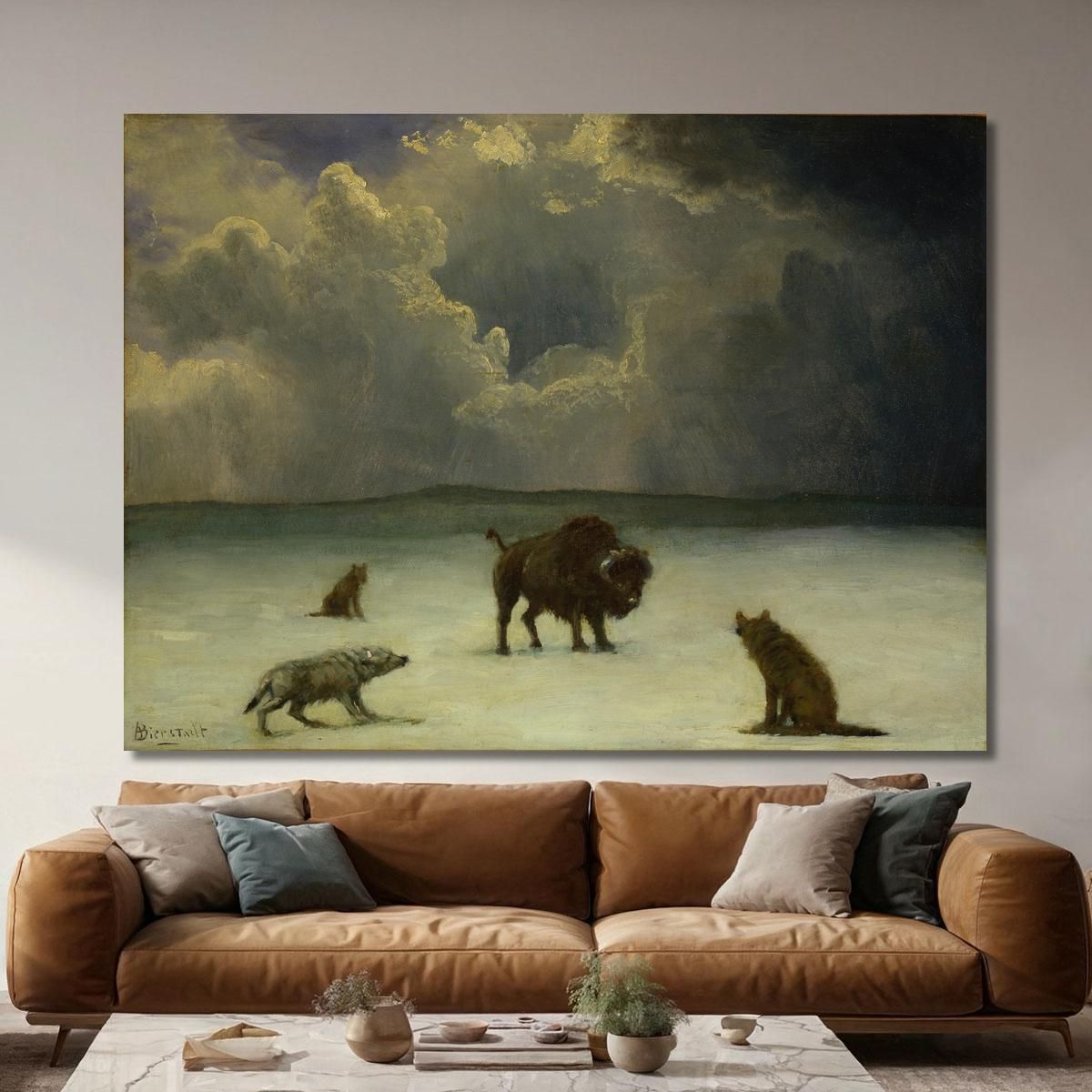 Trapped Albert Bierstadt abr116 canvas print 