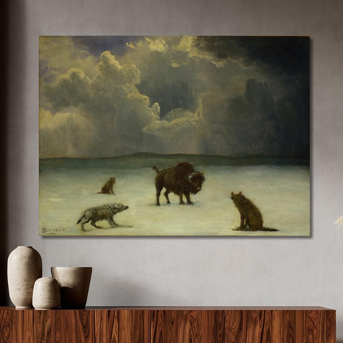 Trapped Albert Bierstadt abr116 canvas print 