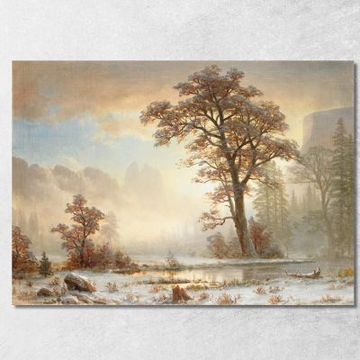 Valley Of The Yosemite-First Snowfall Of The Year Albert Bierstadt abr122 canvas print 