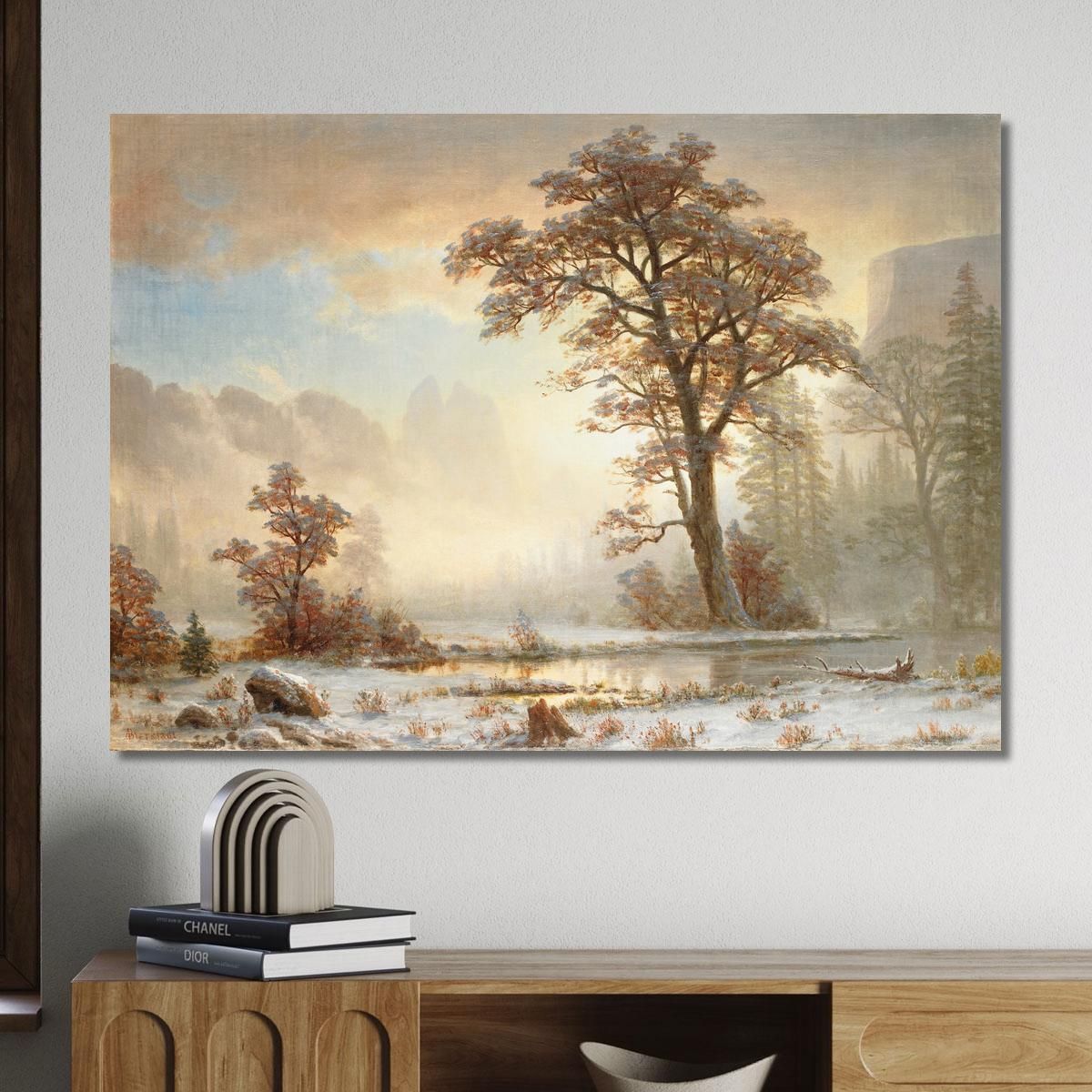 Valley Of The Yosemite-First Snowfall Of The Year Albert Bierstadt abr122 canvas print 