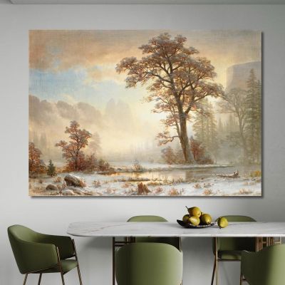 Valley Of The Yosemite-First Snowfall Of The Year Albert Bierstadt abr122 canvas print 