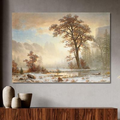 Valley Of The Yosemite-First Snowfall Of The Year Albert Bierstadt abr122 canvas print 