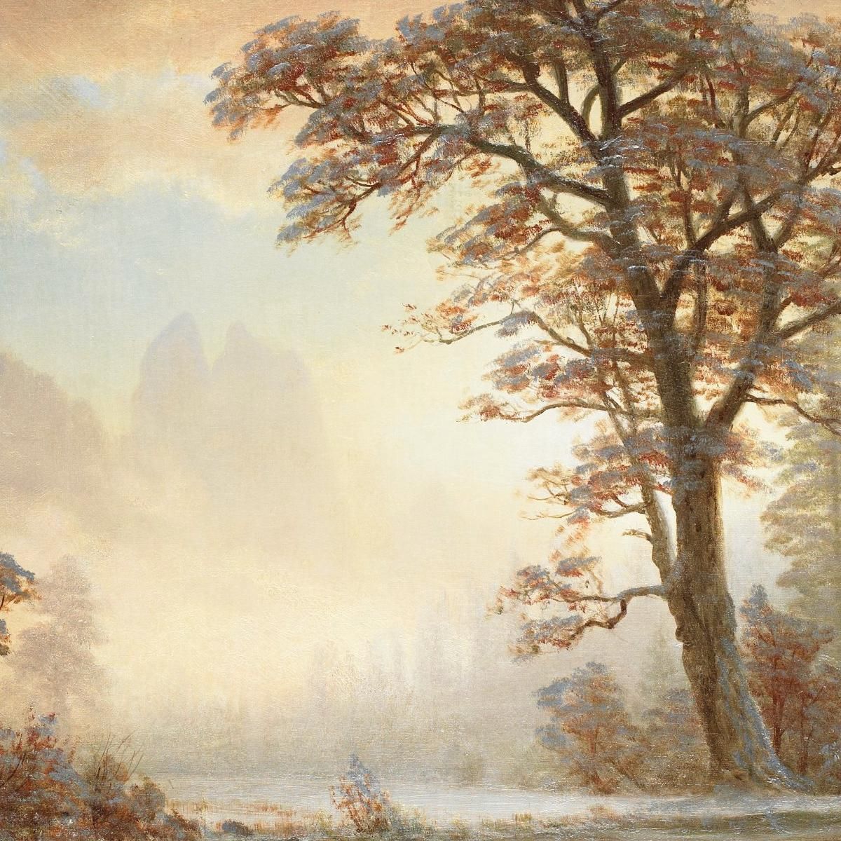 Valley Of The Yosemite-First Snowfall Of The Year Albert Bierstadt abr122 canvas print