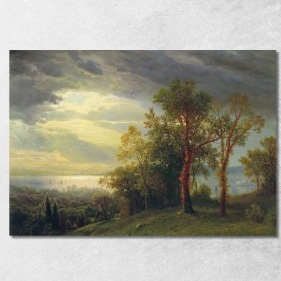 View On The Hudson Albert Bierstadt abr128 canvas print 