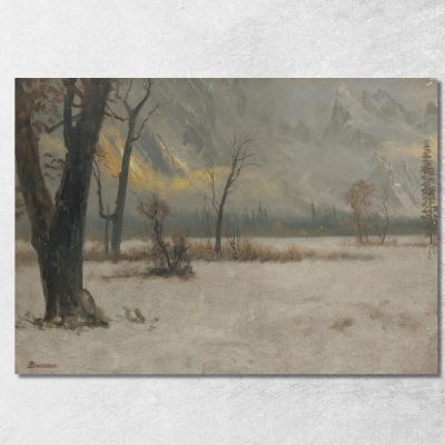 Winter Landscape Albert Bierstadt abr133 canvas print 