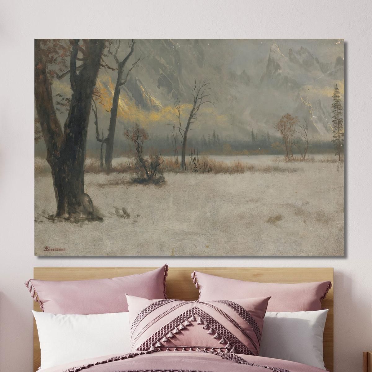 Winter Landscape Albert Bierstadt abr133 canvas print 