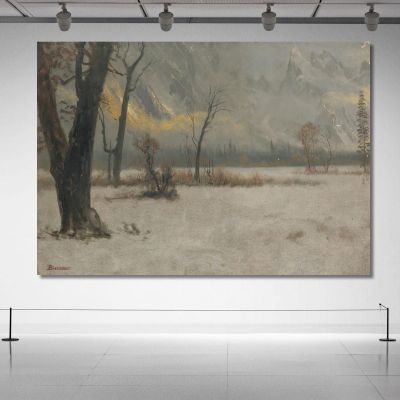 Winter Landscape Albert Bierstadt abr133 canvas print 