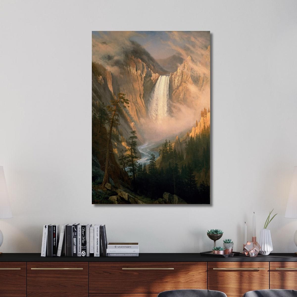 Yellowstone Falls Albert Bierstadt abr135 canvas print 