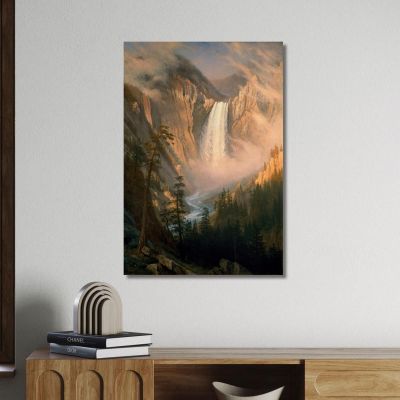 Yellowstone Falls Albert Bierstadt abr135 canvas print 