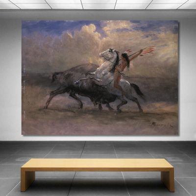 Sketch For The Last Of The Buffalo Albert Bierstadt abr142 canvas print 