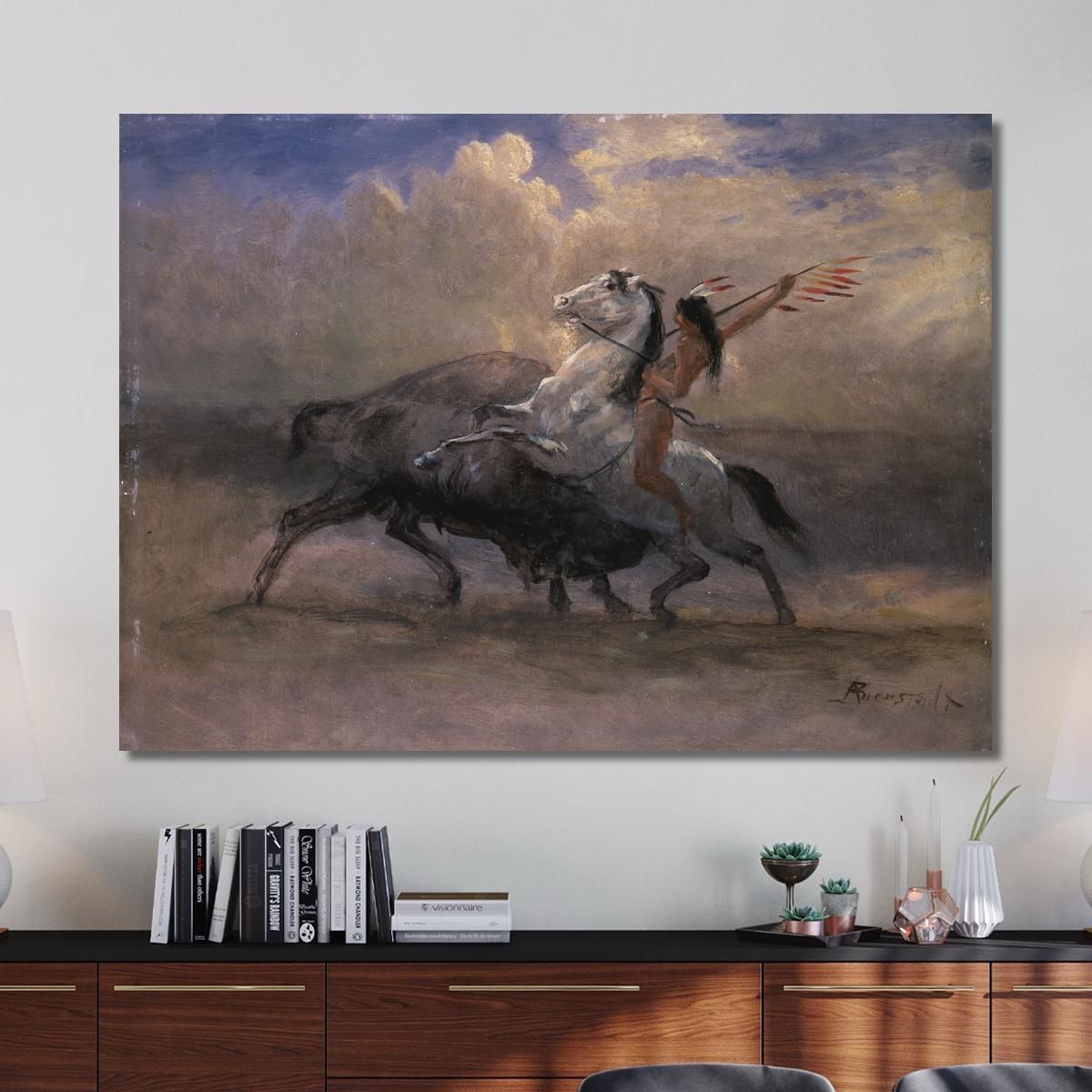 Sketch For The Last Of The Buffalo Albert Bierstadt abr142 canvas print 