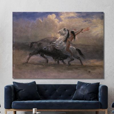 Sketch For The Last Of The Buffalo Albert Bierstadt abr142 canvas print 