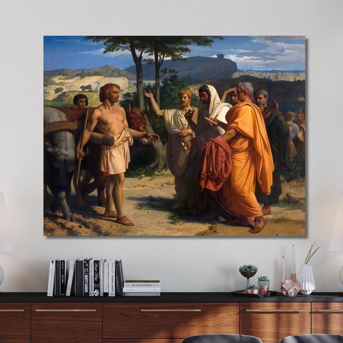 Cincinnatus Receiving Ambassadors From Rome Alexandre Cabanel acb8 canvas print 