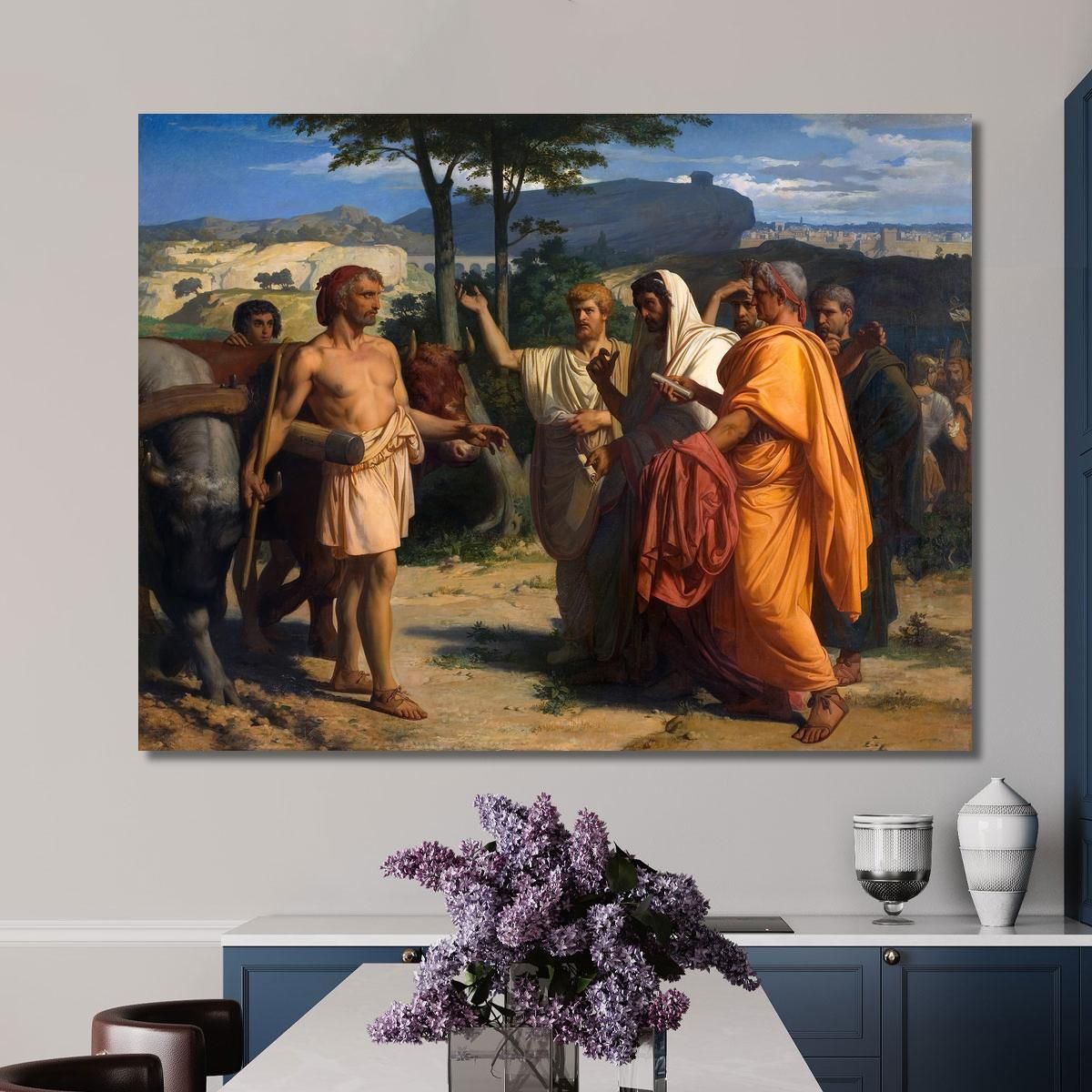 Cincinnatus Receiving Ambassadors From Rome Alexandre Cabanel acb8 canvas print 
