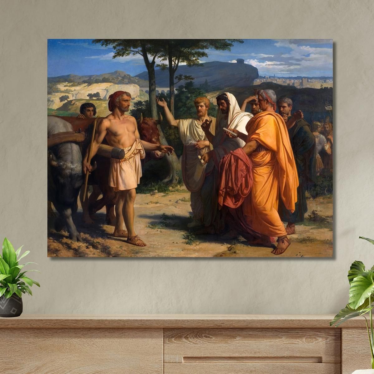 Cincinnatus Receiving Ambassadors From Rome Alexandre Cabanel acb8 canvas print 