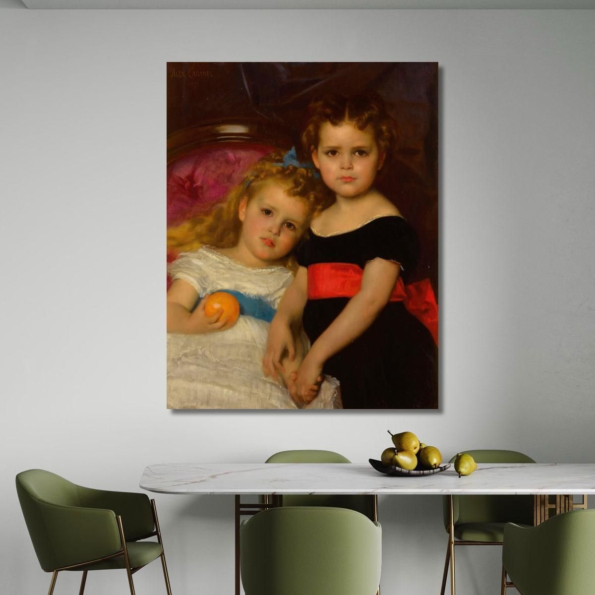 Portrait Of The Two Sisters Alexandre Cabanel acb28 canvas print 