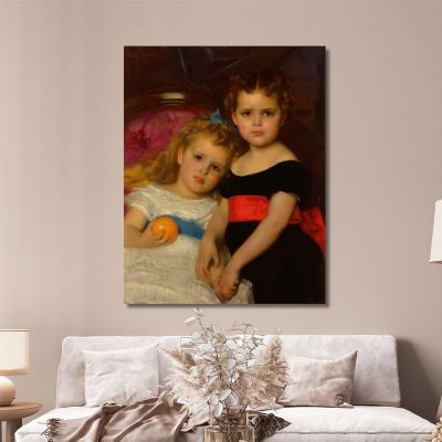 Portrait Of The Two Sisters Alexandre Cabanel acb28 canvas print 