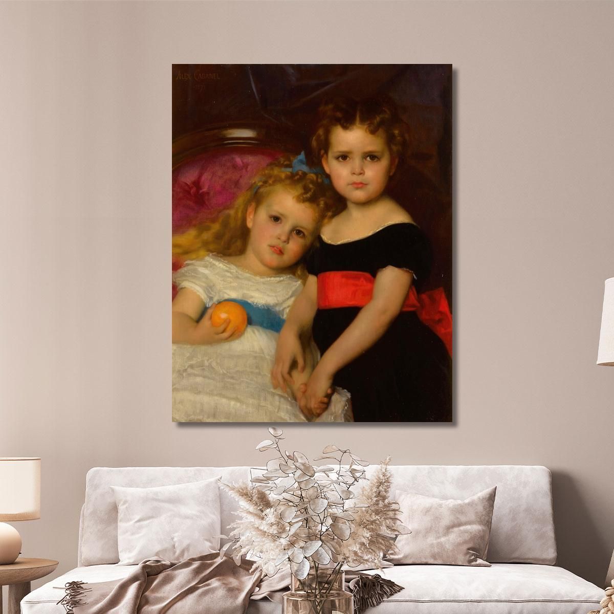 Portrait Of The Two Sisters Alexandre Cabanel acb28 canvas print 