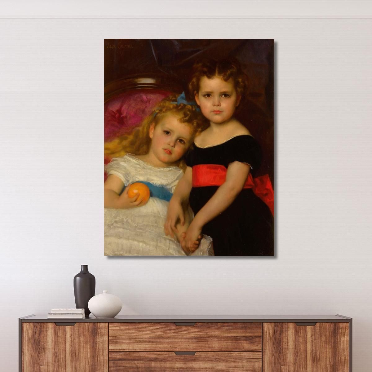 Portrait Of The Two Sisters Alexandre Cabanel acb28 canvas print 