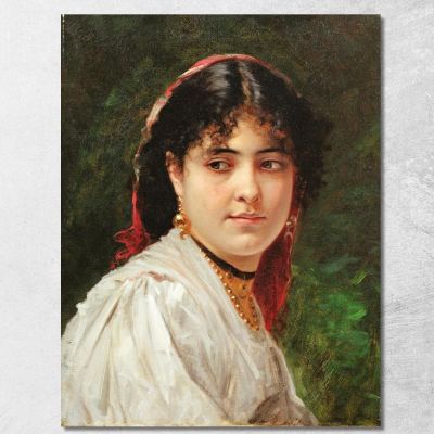 Portrait Of A Young Italian Woman Alexandre Cabanel acb33 canvas print 