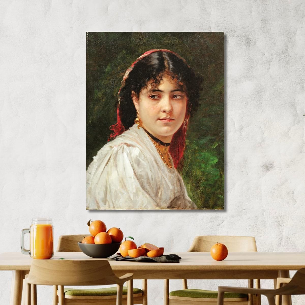 Portrait Of A Young Italian Woman Alexandre Cabanel acb33 canvas print 