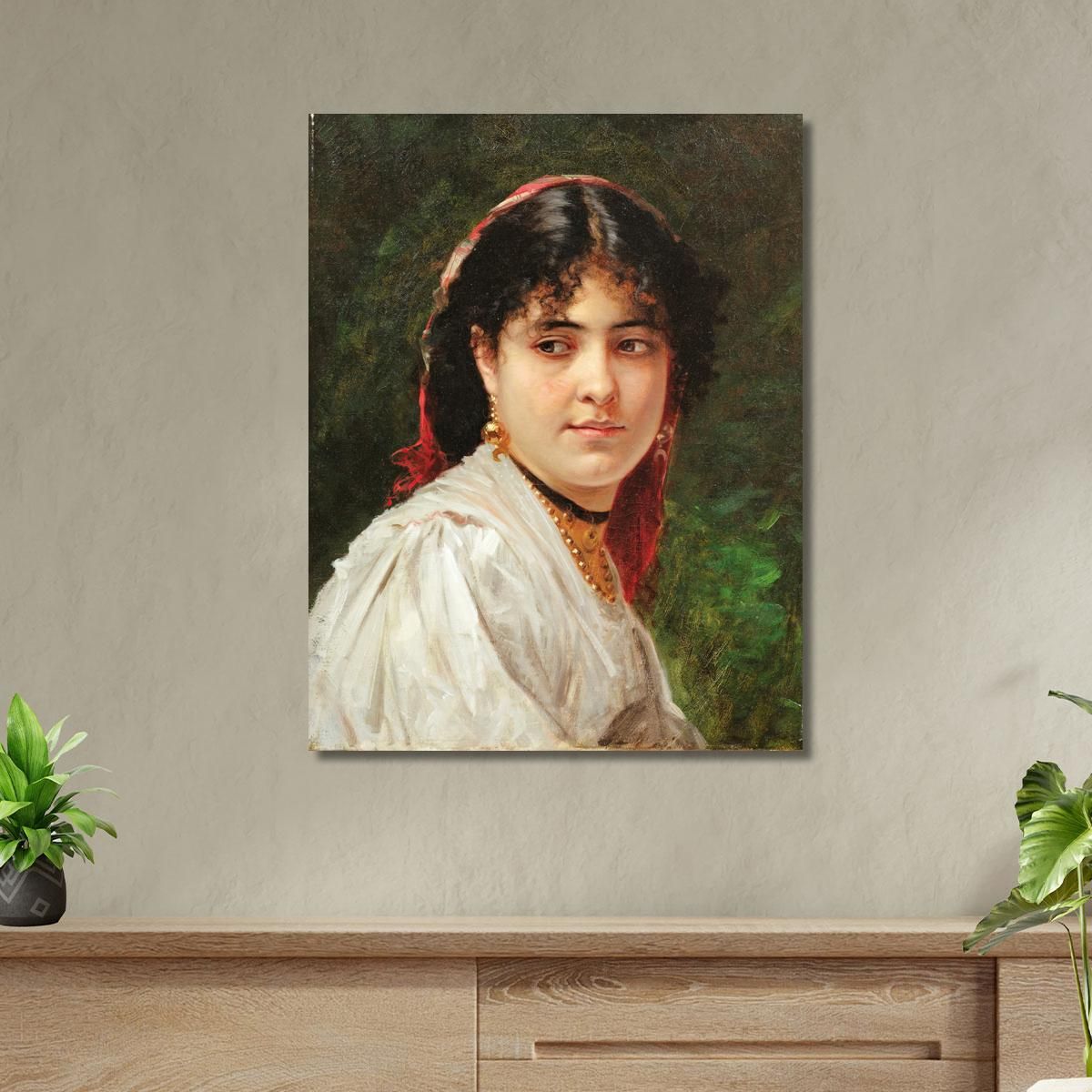 Portrait Of A Young Italian Woman Alexandre Cabanel acb33 canvas print 