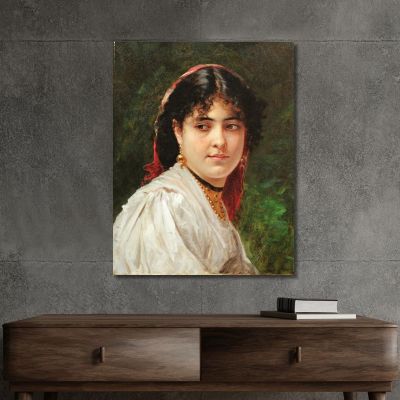 Portrait Of A Young Italian Woman Alexandre Cabanel acb33 canvas print 