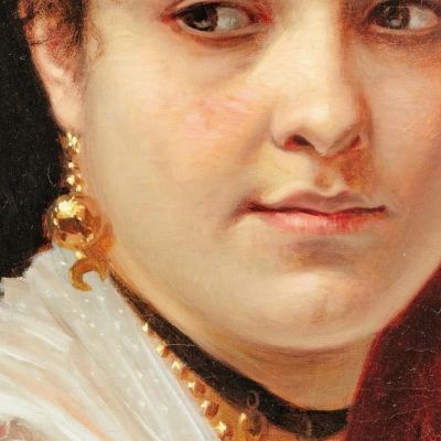 Portrait Of A Young Italian Woman Alexandre Cabanel acb33 canvas print