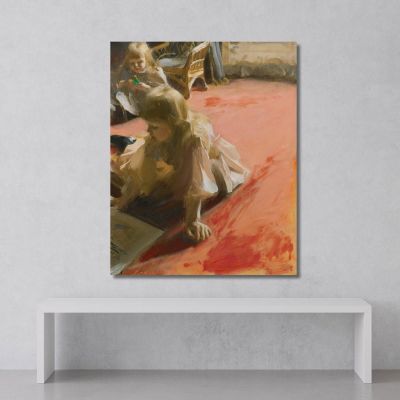 A Portrait Of The Daughters Of Ramón Subercaseaux Anders Zorn azn1 canvas print 