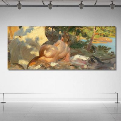 Bather With Parasol Dalarö Anders Zorn azn7 canvas print 