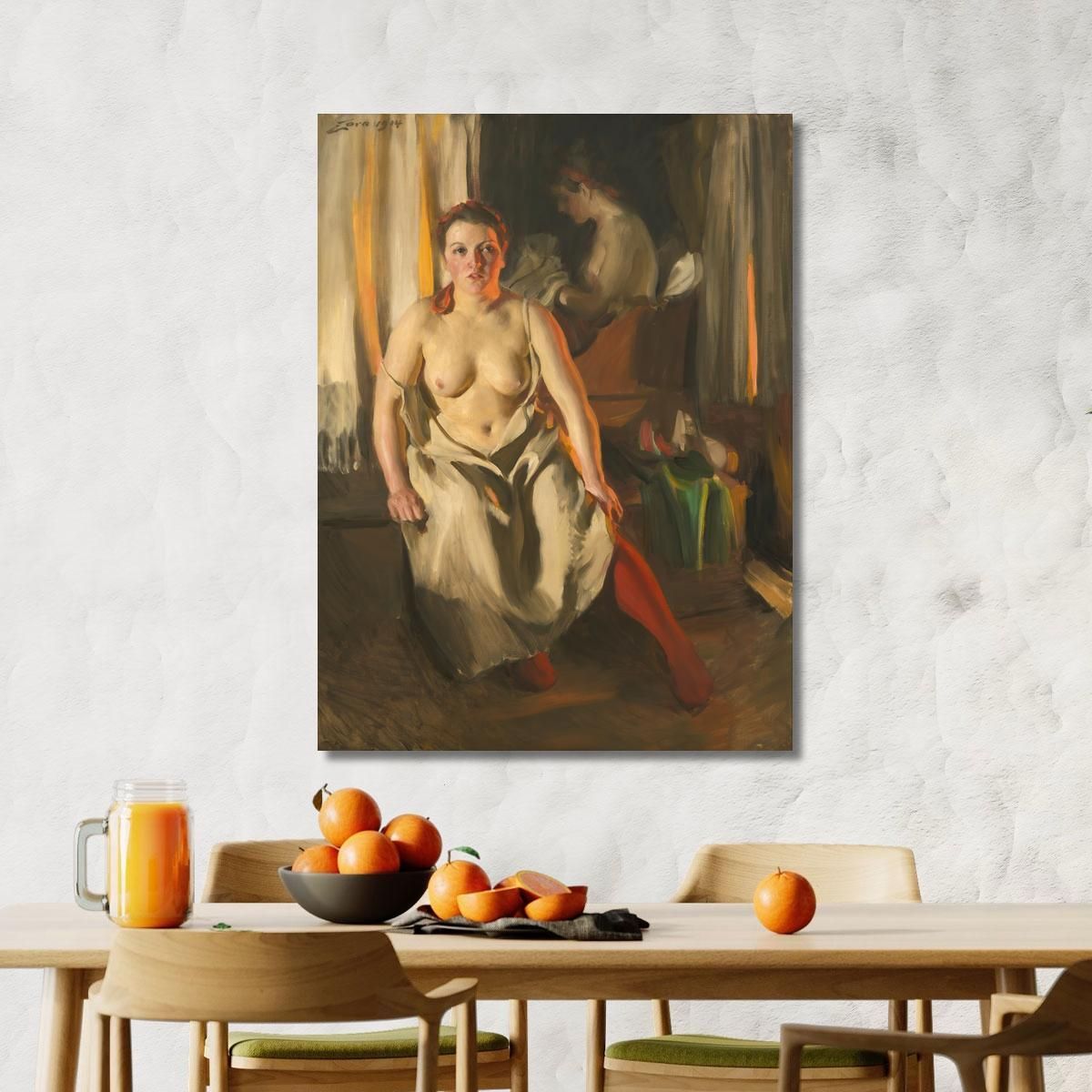 Red Stockings Anders Zorn azn64 canvas print 