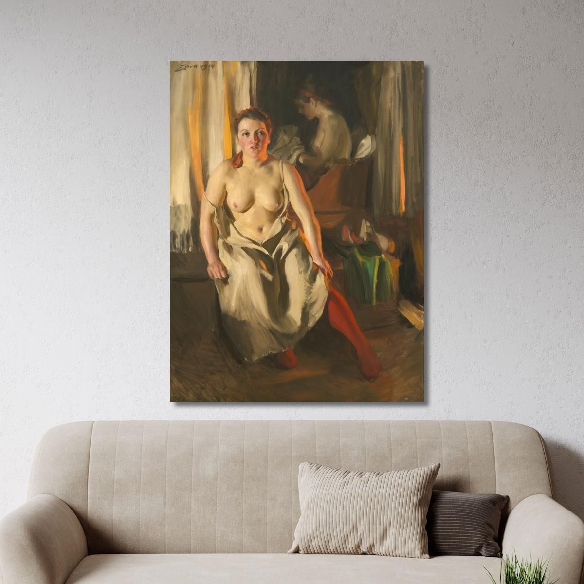 Red Stockings Anders Zorn azn64 canvas print 