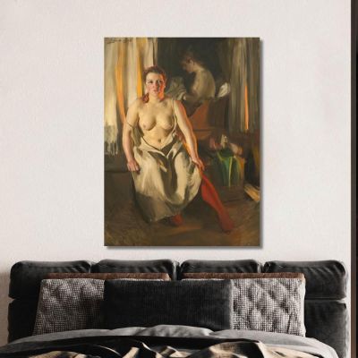 Red Stockings Anders Zorn azn64 canvas print 