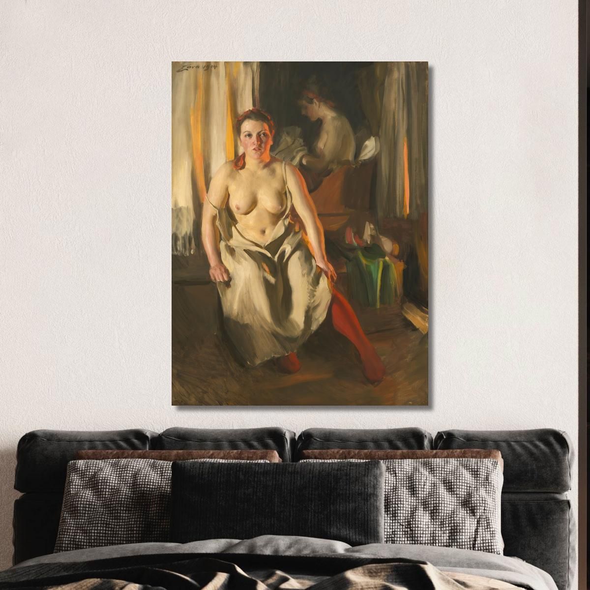 Red Stockings Anders Zorn azn64 canvas print 