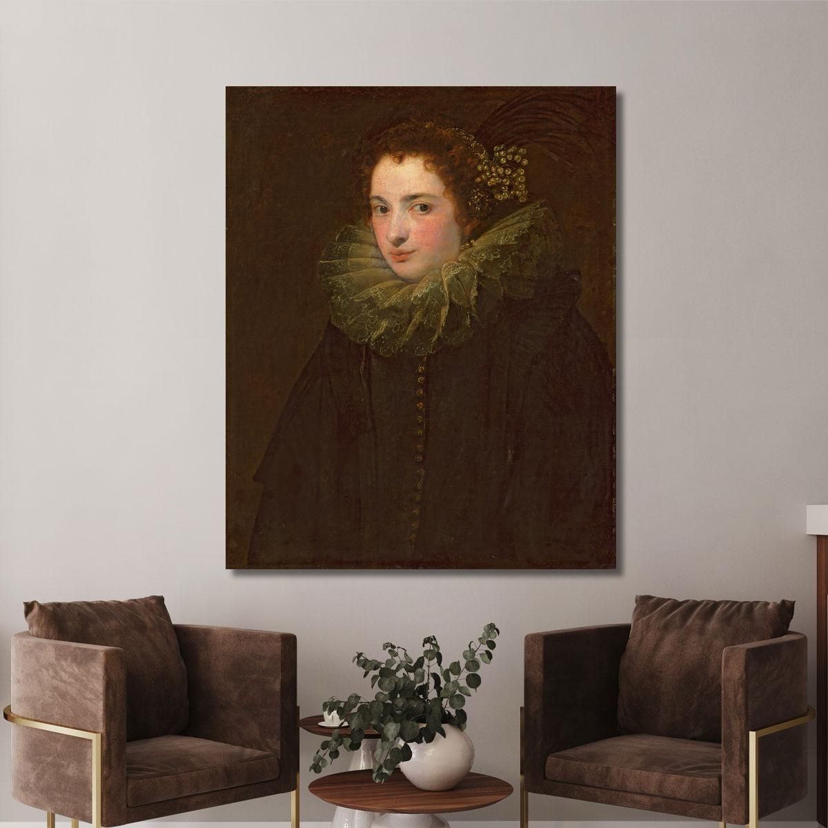 A Portrait Of A Noblewoman Anthony van Dyck avd5 canvas print 