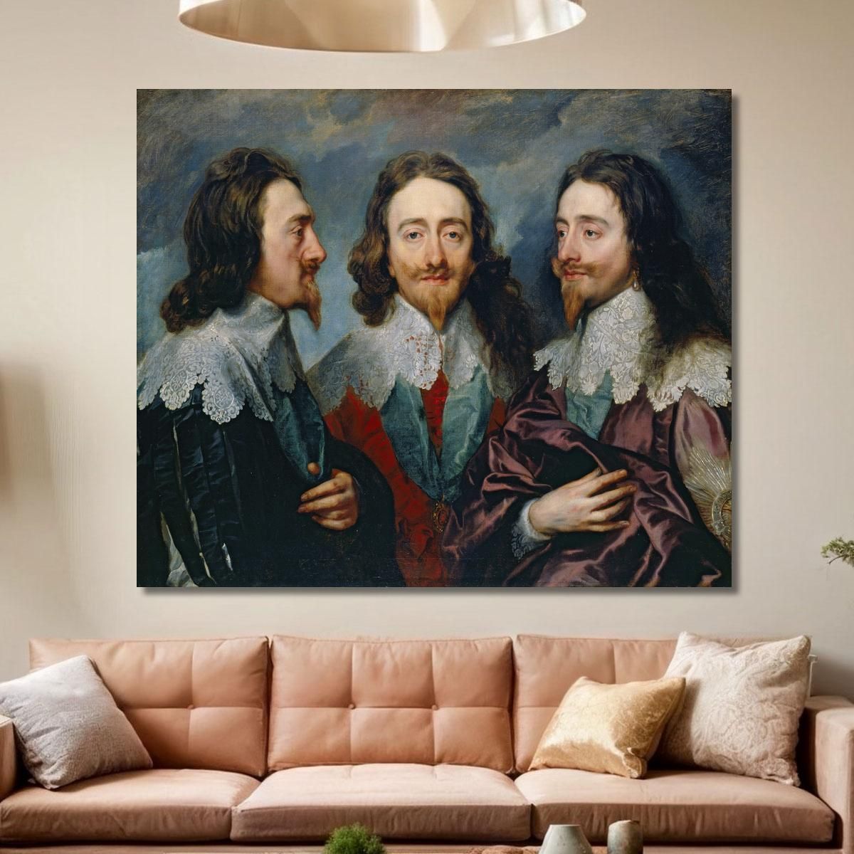 Charles I Anthony van Dyck avd15 canvas print 