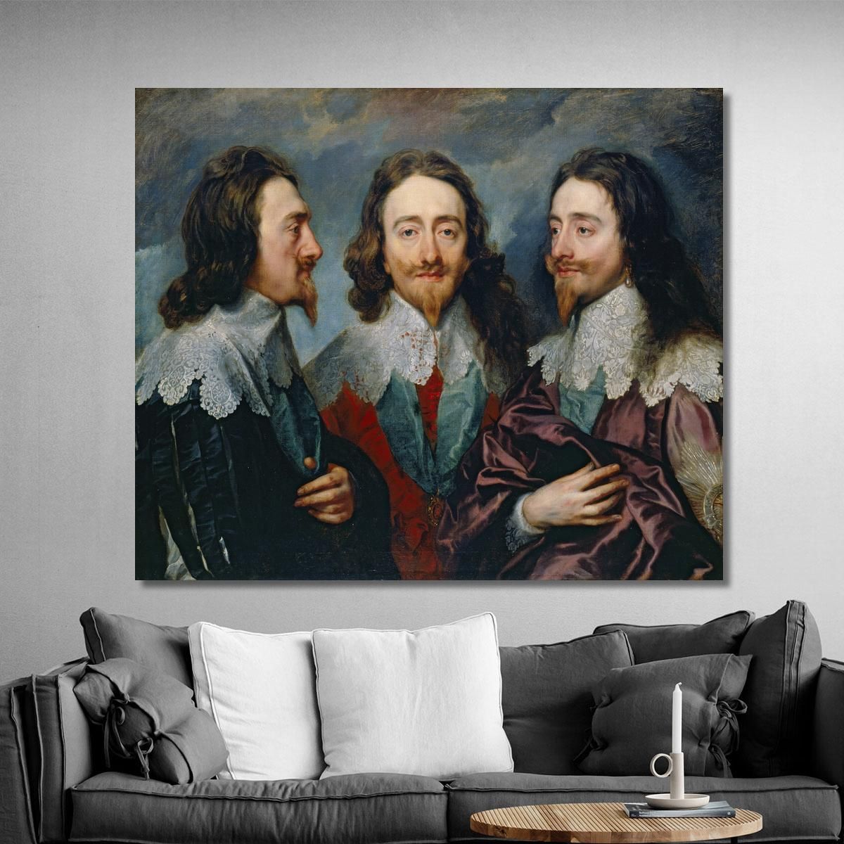 Charles I Anthony van Dyck avd15 canvas print 