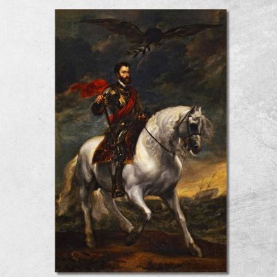 Equestrian Portrait Of The Emperor Charles V Anthony van Dyck avd25 canvas print 