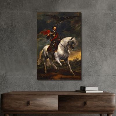 Equestrian Portrait Of The Emperor Charles V Anthony van Dyck avd25 canvas print 