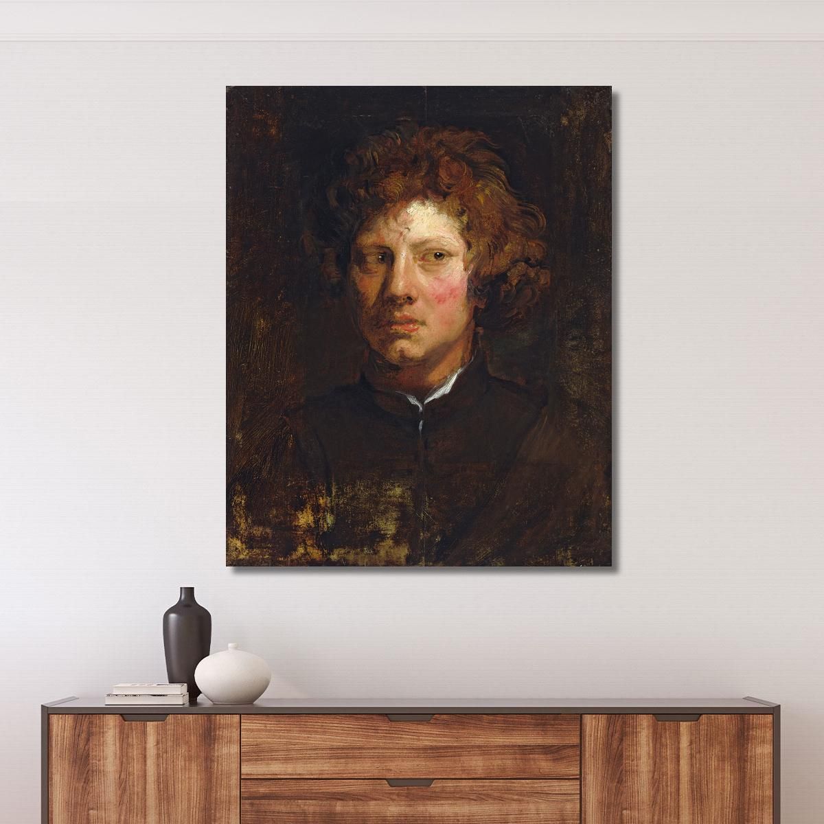 Head Of A Young Man Anthony van Dyck avd31 canvas print 