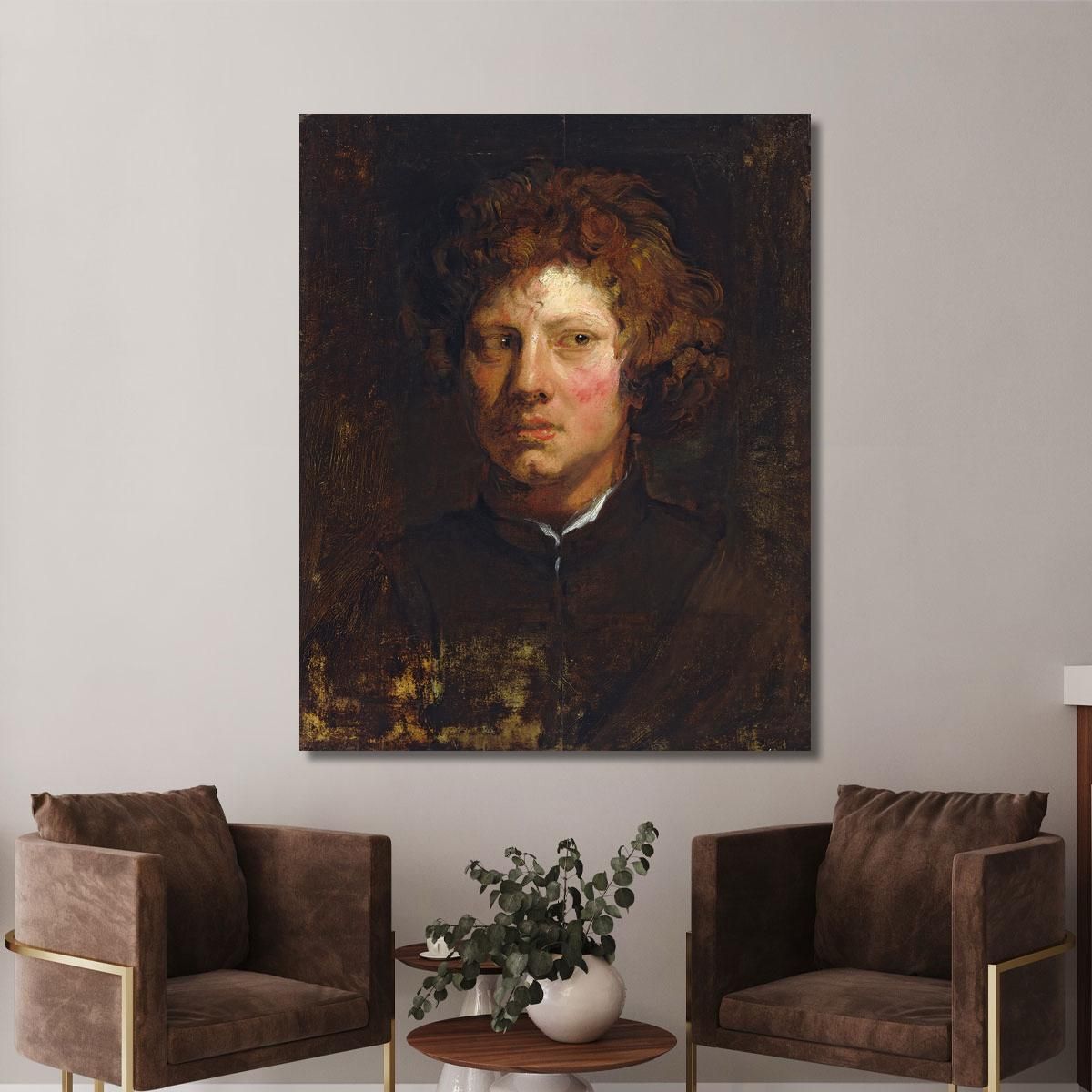 Head Of A Young Man Anthony van Dyck avd31 canvas print 